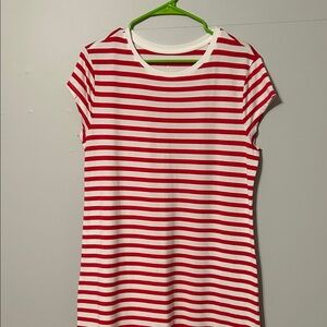 A New Day Red and White Striped Maxi Dress. Cap sleeve. XL. NWOT.